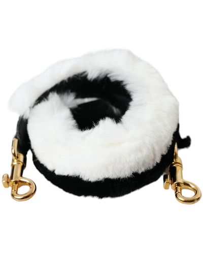 Dolce & Gabbana Lapin Fur Accessory Shoulder Strap - Black