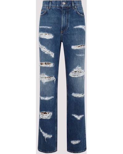 Dolce & Gabbana Blue Cotton Jeans