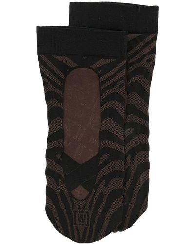 Wolford Xgcds Elegant Animalier Socks - Black