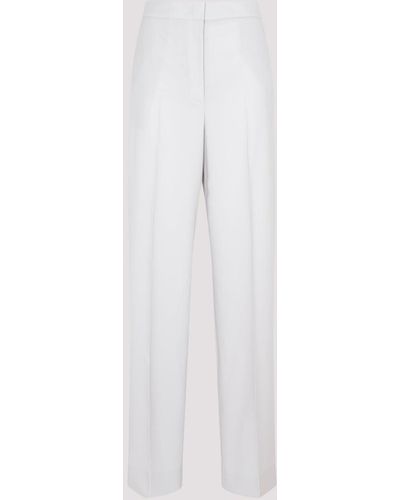 Fabiana Filippi Dune Wool Straight Trousers - White