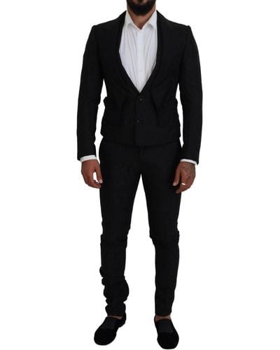 Dolce & Gabbana Elegant Martini Suit For The Modern - Black