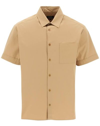 A.P.C. Ross Short Sleeved Shirt - Natural