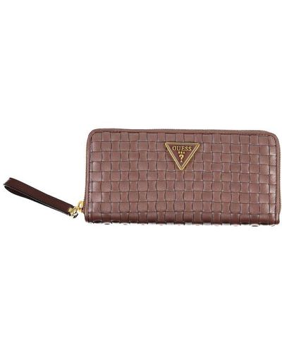 Guess Chic Polyethylene Wallet With Coin Purse - Brown