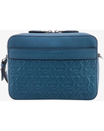 Ferragamo Leather Shoulder Bags - Blue
