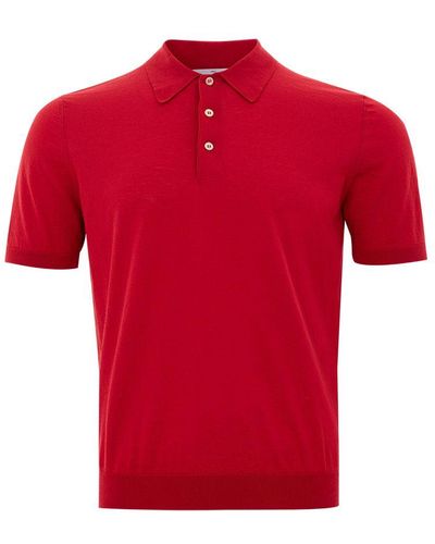Gran Sasso Cotton Polo Shirt - Red