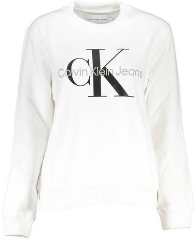 Calvin Klein Elegant Long Sleeve Sweatshirt - White