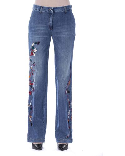 Byblos Buttoned Jeans & Pant - Blue