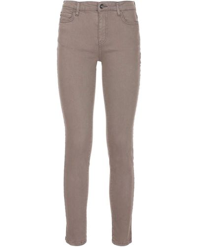 Imperfect Chic Cotton Stretch Trousers - Grey