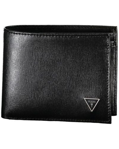 Guess Elegant Leather Wallet With Rfid Block - Black