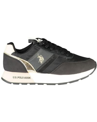 U.S. POLO ASSN. Black Polyester Trainer