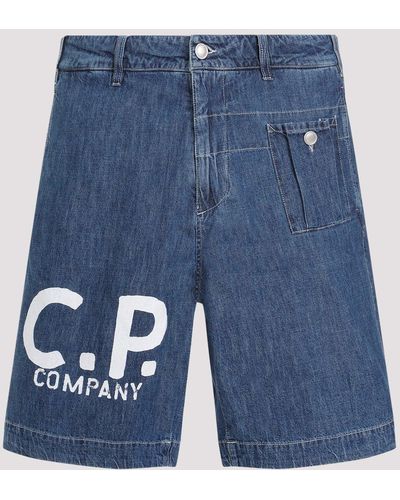 C.P. Company Blue Utility Cotton Shorts