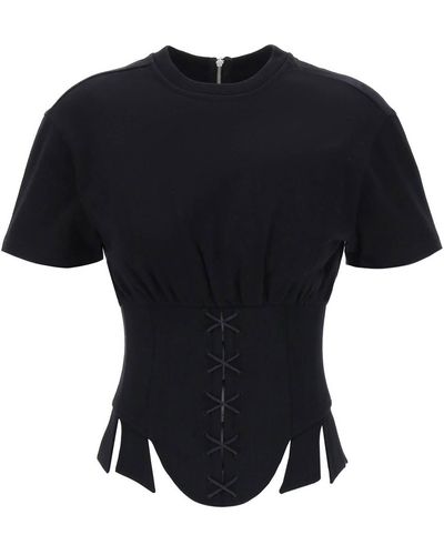 Dilara Findikoglu T Shirt Corsetto Dark Versailles - Black