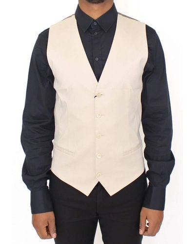 Dolce & Gabbana Elegant Cotton Blend Dress Vest - Black
