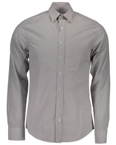 GANT White Cotton Shirt - Grey