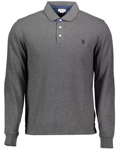 U.S. POLO ASSN. Grey Cotton Polo Shirt