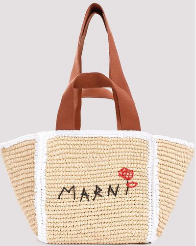 Marni Natural Shopping Small Viscose Handbag - Multicolour