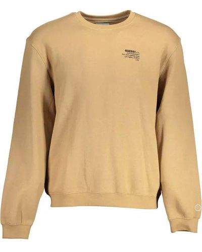 Guess Beige Cotton Jumper - Natural