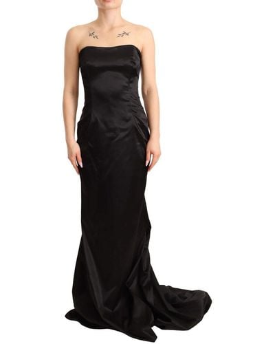 Dolce & Gabbana Elegant Straples Mermaid Dres - Black
