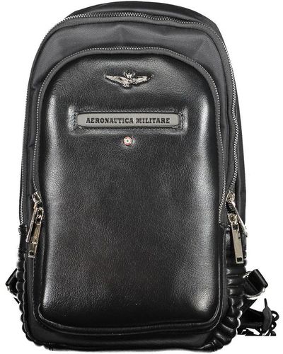 Aeronautica Militare Black Nylon Shoulder Bag