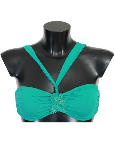 Pink Memories Blue Green Nylon Bikini Tops Swimsuit Beachwear