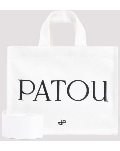 Patou Black Small Tote Bag - White