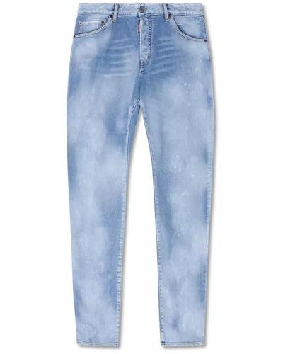 DSquared² Cool Guy Light Splatter Jeans - Blue