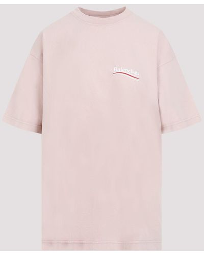 Balenciaga Light Pink Logo Cotton T