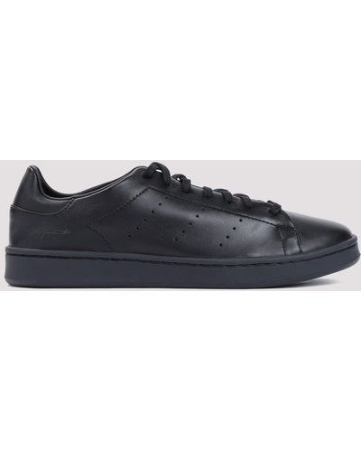 Y-3 Black Leather Stan Smith Trainers - Blue