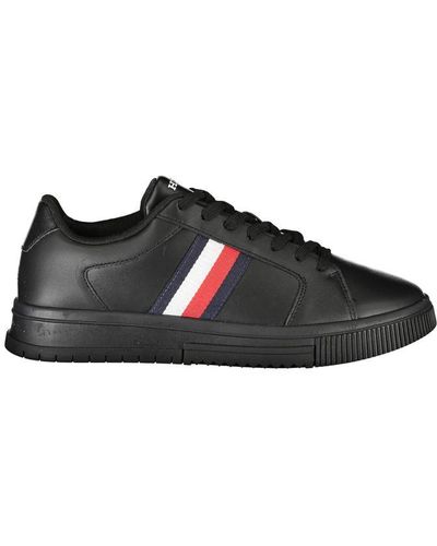 Tommy Hilfiger Sleek Trainers With Contrast Details - Black