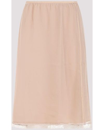 Gucci Nude Beige Skirt - Natural