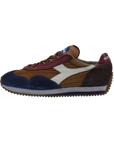Diadora Brown Equipe H Dirty Stone Leather Trainers