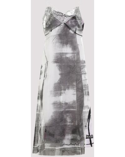 Maison Margiela Lilac Silk Midi Dress - Grey