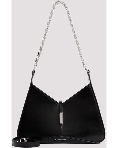 Givenchy Black Calf Leather Cut Out Zipped Bag
