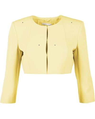 Patrizia Pepe Yellow Polyester Suits & Blazer