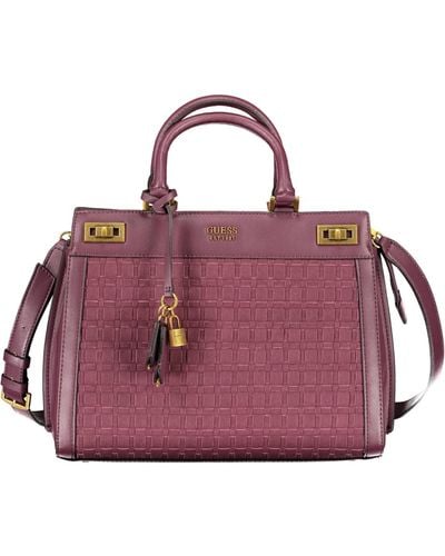 Guess Polyurethane Handbag - Purple