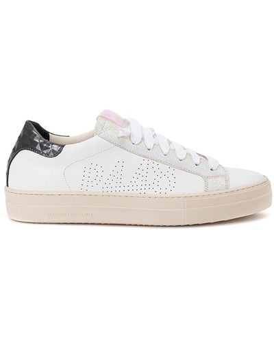 P448 Sleek Leather Trainers - White