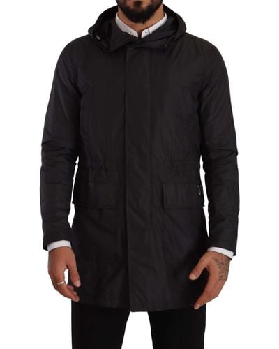 Dolce & Gabbana Elegant Parka Hooded Jacket - Black