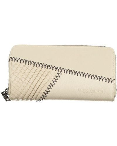 Desigual Chic Wallet With Contrasting Accents - Natural