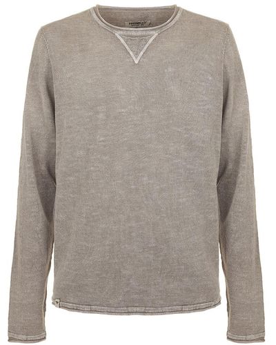 Fred Mello Gray Cotton Sweater