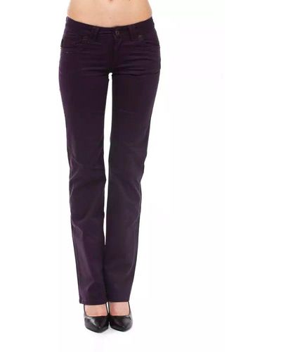 Ungaro Fever Purple Cotton Jeans & Pant - Blue