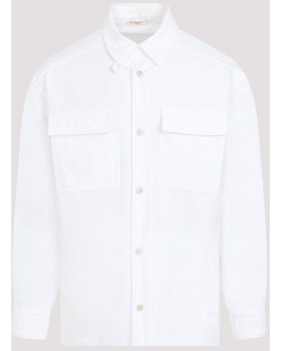 Valentino White Shirt Cotton Jacket