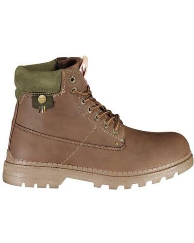 Carrera Nevada Mix Lace-Up Boots With Contrasting Details - Brown