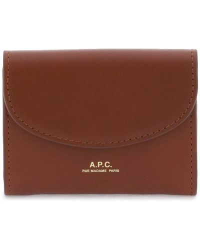 A.P.C. Genève Business Card Holder - Brown
