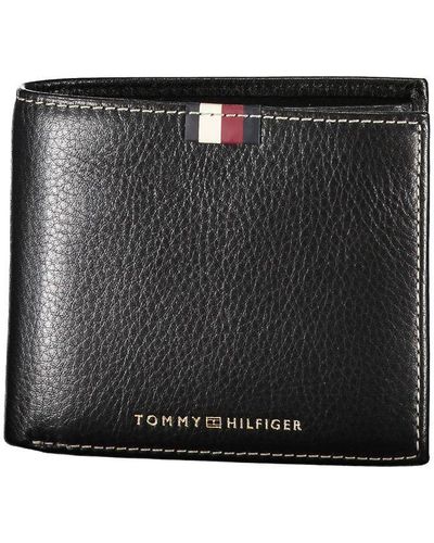 Tommy Hilfiger Elegant Leather Dual-Compartment Wallet - Black