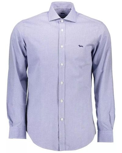 Harmont & Blaine Blue Cotton Shirt - Purple