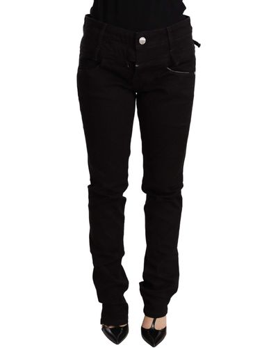 Acht Black Low Waist Skinny Denim Jeans Trouser