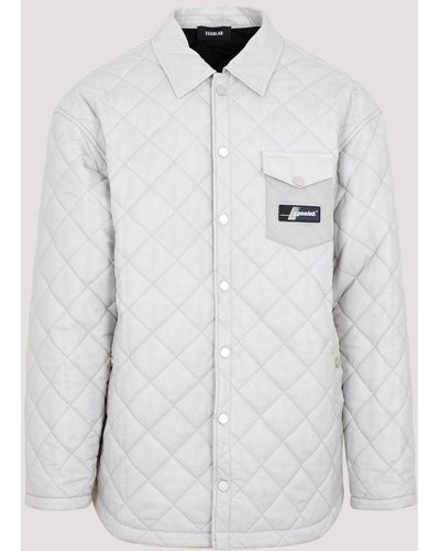 Egonlab Grey Quilted Shirt - White