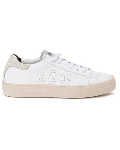 P448 Leather Trainer - White