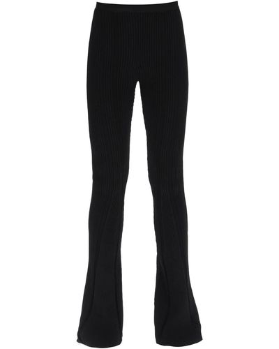N°21 N.21 Ribbed Knit Trousers - Black