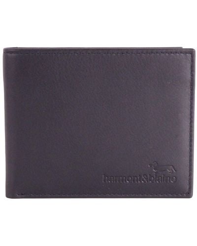 Harmont & Blaine Sleek Calfskin Leather Men's Wallet - Blue